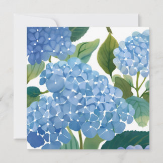Blue Hydrangeas | Beautiful Floral Bush Card