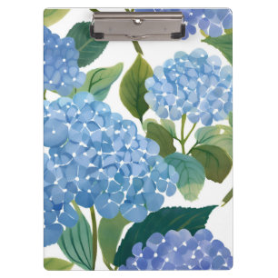 Blue Hydrangeas   Beautiful Floral Bush Clipboard