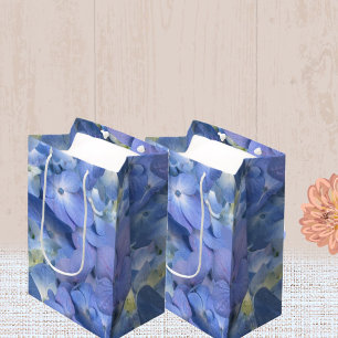 Blue Hydrangeas Blooms Medium Gift Bag