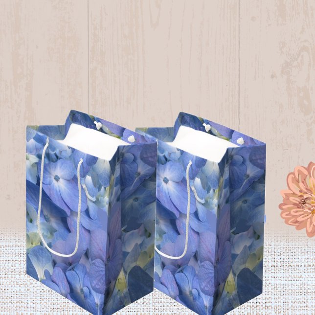 Blue Hydrangeas Blooms  Medium Gift Bag (Creator Uploaded)