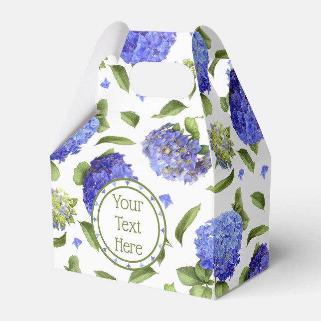 Blue Hydrangeas Favour Box (Front Side)