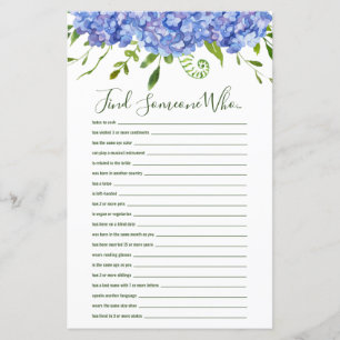 Blue Hydrangeas Find Someone Who Shower Game