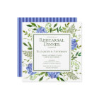 Blue Hydrangeas Floral Watercolor Rehearsal Dinner