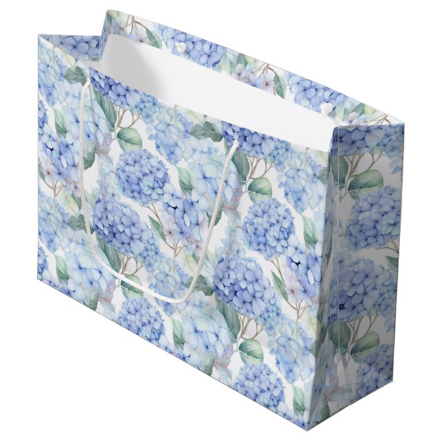Blue Hydrangeas Gift Bag (Front Angled)