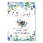 Blue Hydrangeas Greenery Oh Snap Instagram Sign