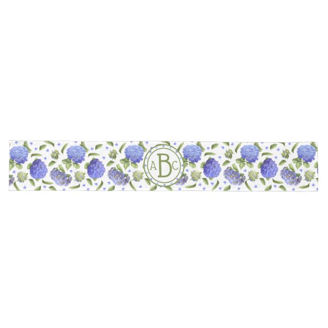 Blue Hydrangeas Long Table Runner (Horizontal)