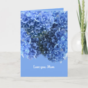 Blue Hydrangeas Mothers Day Message Card