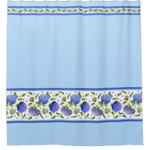 Blue Hydrangeas Shower Curtain