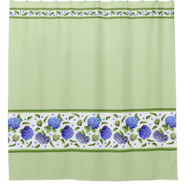 Blue Hydrangeas Shower Curtain (Front)