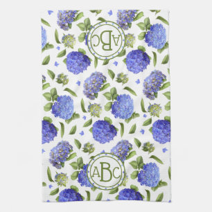 Blue Hydrangeas Tea Towel