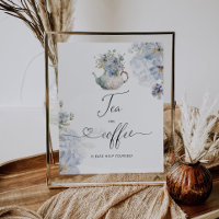 Blue Hydrangeas teapot Tea and Coffee bar