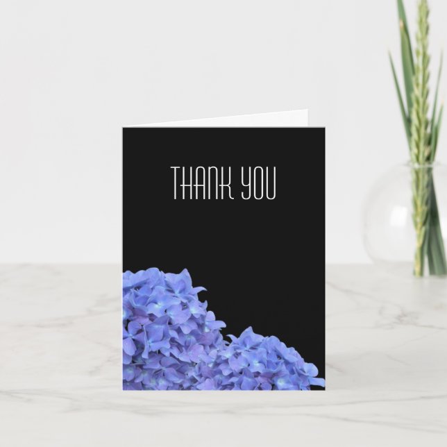 Blue Hydrangeas Thank You Note (Front)