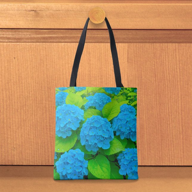 Blue Hydrangeas Tote Bag (Tote bag with blue hydrangeas)