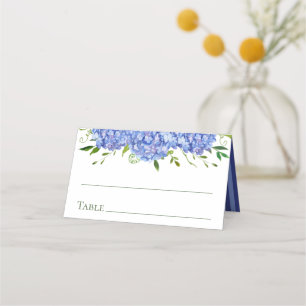 Blue Hydrangeas Wedding Place Card