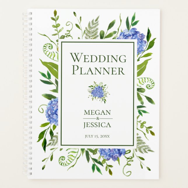 Blue Hydrangeas Wedding Planner (Front)