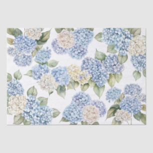 Blue Hydrengea Watercolor Floral Bridal Tissue Paper