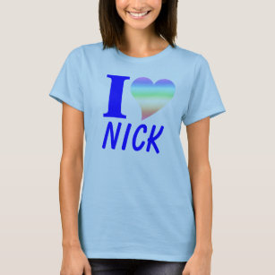 Blue I Heart Nick T-Shirt