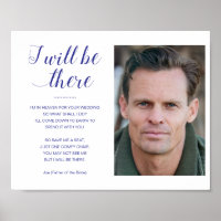 Blue I Will Be There With Photo Memorial Wedding