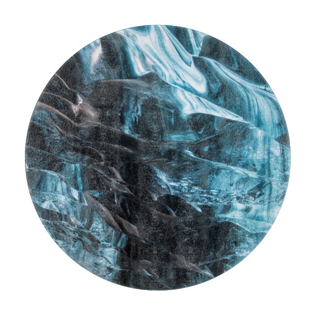 Blue Ice Abstract In Ice Cave Cutting Board (Front)