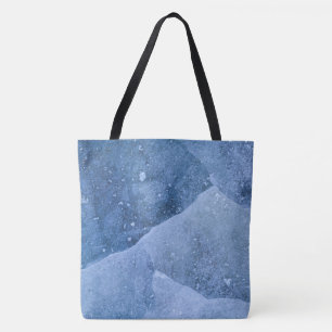 Blue Ice Abstract Photo Tote Bag