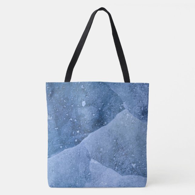 Blue Ice Abstract Photo Tote Bag (Front)