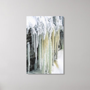 Blue Ice and Ground Water Run Off; Tahquamenon Canvas Print