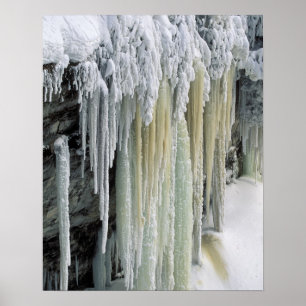 Blue Ice and Ground Water Run Off; Tahquamenon Poster