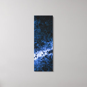 Blue Ice Crack Abstract Art Canvas Print