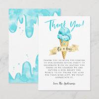Blue Ice Cream Boy Gender Reveal Party