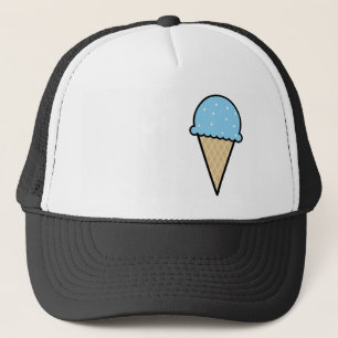 Blue Ice Cream Cone Trucker Hat
