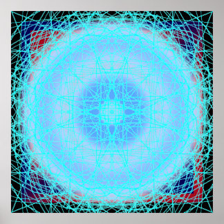 Blue Ice Cross Ball Poster