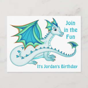 Blue Ice Dragon Postcard