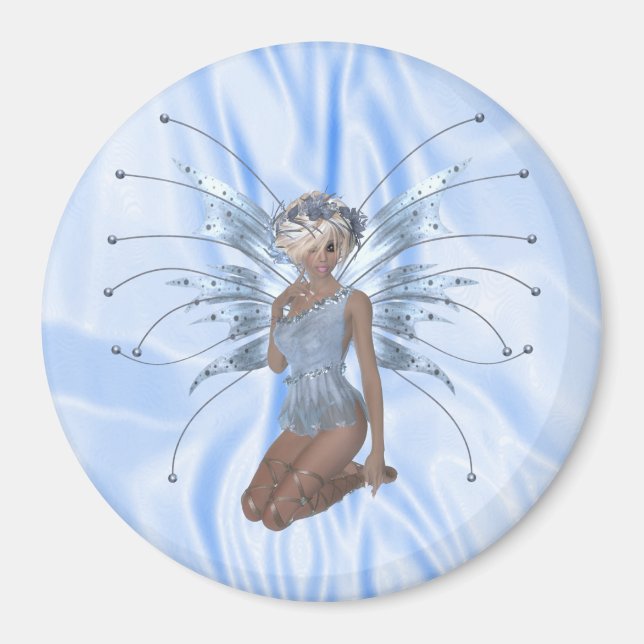 Blue Ice Fairy Magnet (Front)