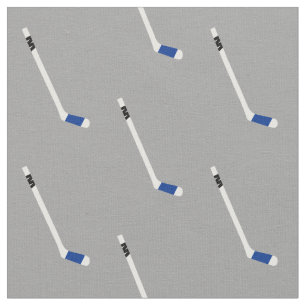Blue Ice Hockey Stick Pattern Fabric