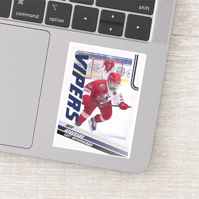 Blue Ice Hockey Trading Card (Detail)