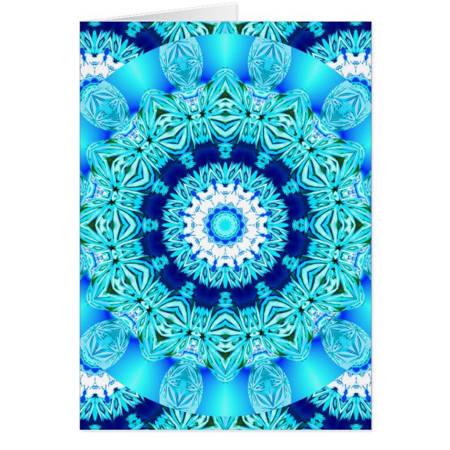 Blue Ice Lace Doily, Abstract Aqua (Front)