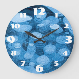 Blue Ice Large Clock