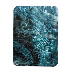 Blue ice of an ice cave, Iceland Magnet