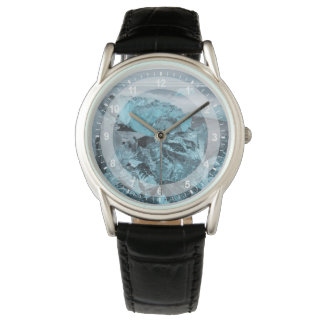 Blue ice on beach seascape, Iceland Watch