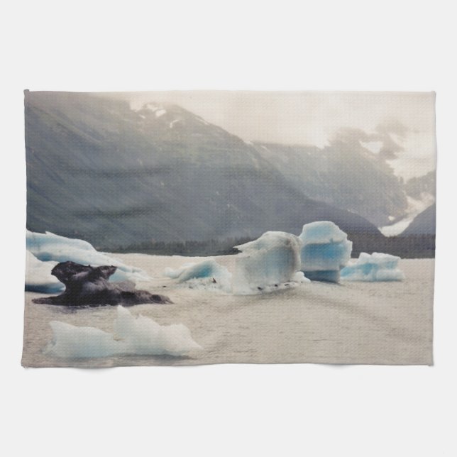 Blue Ice Tea Towel (Horizontal)