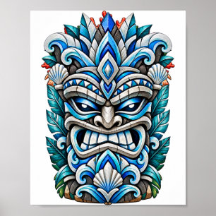 Blue Ice Tiki Guardian Poster