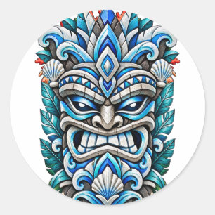 Blue Ice Tiki Guardian Sticker