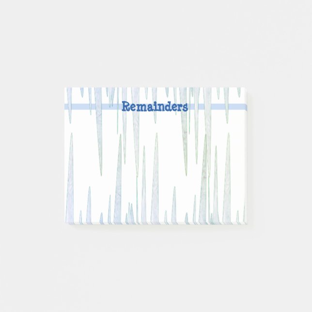 Blue Icicles Remainder Notes (Front)