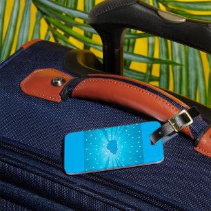 Blue Illinois Luggage Tag