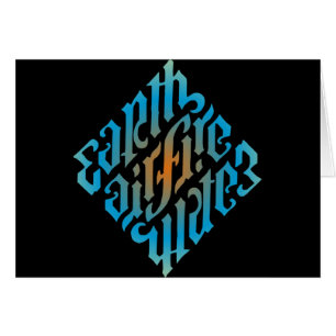 Blue Illuminati Elements Symbol