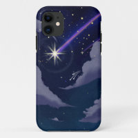 Blue Illustration Star Phone Wallpaper