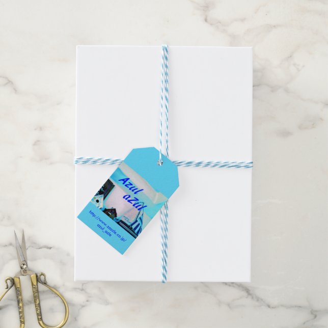 Blue image gift tag Part 1 (With Twine)