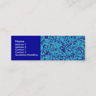 Blue Impressionism Mini Business Card