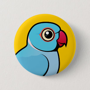 Blue Indian Ringneck 6 Cm Round Badge