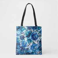 Blue Indigo Floral Flowers Elegant Shabby Chic